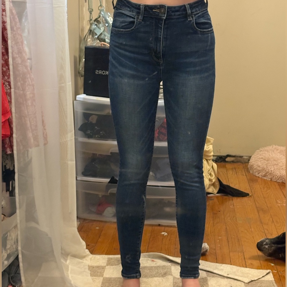 SOLD American Eagle Outfitters Blue Skinny Jeans with Stretch